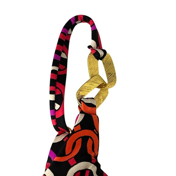 Trina Turk $172 Echo Gold Strap One Piece Swimsuit Bathing Suit Sz 14 NWT - Picture 4 of 8